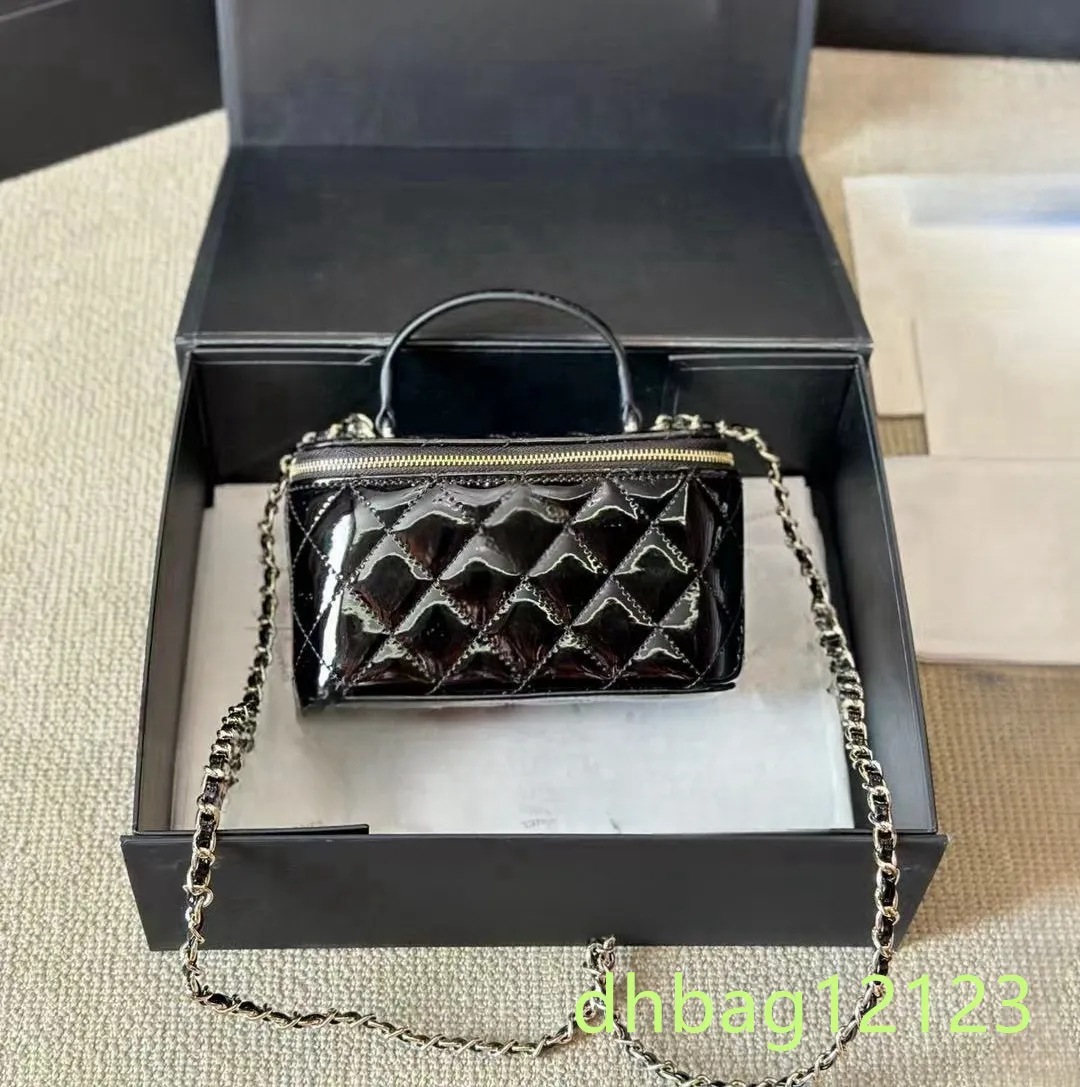 Sac de créateur, longue boîte, trousse de maquillage avec miroir, étui à cosmétiques, poignée bouffante, 18 x 10 cm et 10 x 8 cm, sac à main vintage chic pour_voghion.com