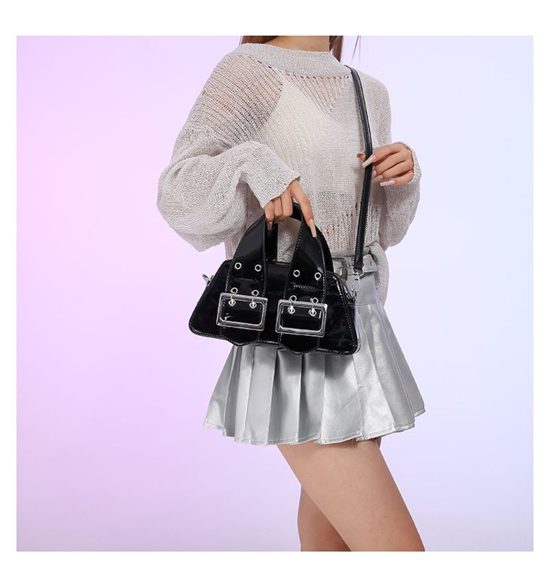 Damen 2024 Neue supermodische tragbare kleine quadratische Tasche Koreanische Ausgabe glänzende Premium strukturierte_voghion.com