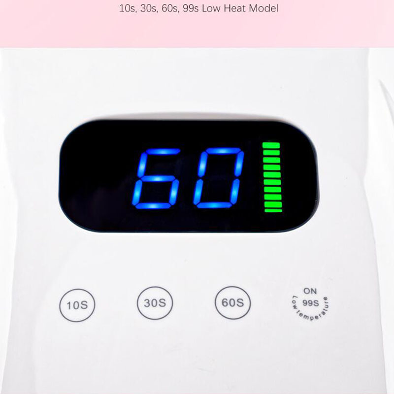 Lampada per unghie a luce rossa ricaricabile 96W Asciugatrice per smalto in gel senza fili Macchina per manicure Luce UV per unghie Lampada LED UV per unghie senza fili_voghion.com