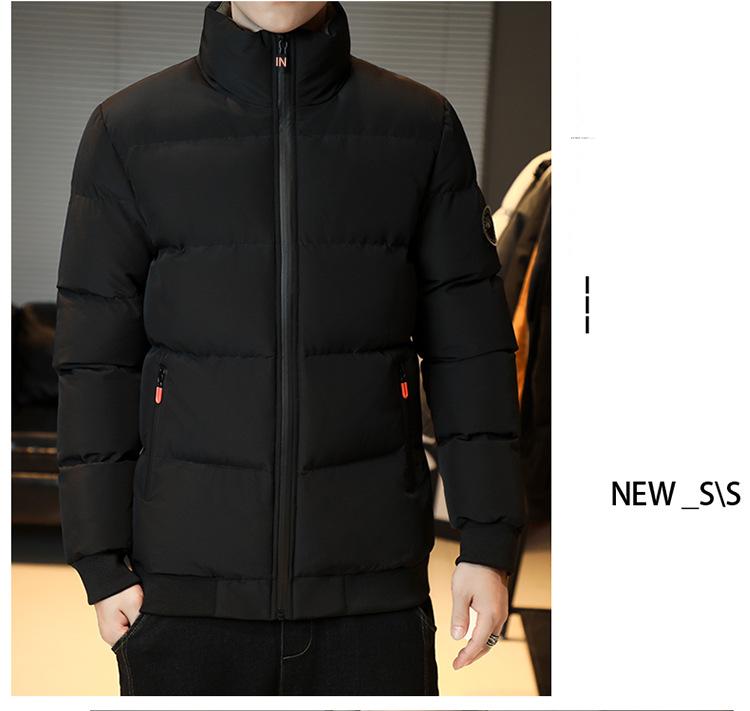 Herrenbekleidung Herren Stehkragen Pufferjacke - Winter Thermomantel mit modischer Steppung (Oversize Trendy Style)​​_voghion.com