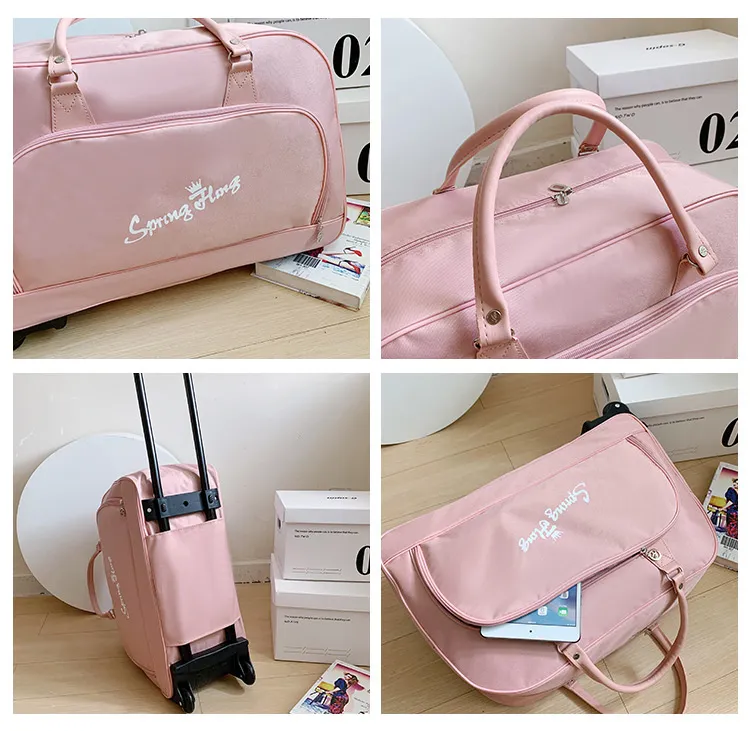Large Capacity Trolley Handbag Foldable Thickened Wearresistant Boarding Case Home Storage Travel Convenient Bag_voghion.com