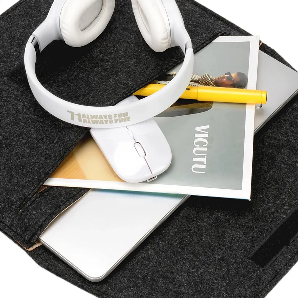 Laptoptasche aus Wollfilz, Hülle für 11, 12, 13, 15,6 Zoll Book Air Pro, Hülle für MateBook mit Mauspad oder Power Mini-Pack_voghion.com