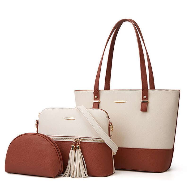 Uus ema ja lapse kolmeosaline õlakottide komplekt, kaldus ristiga käekott, naiste kott_voghion.com