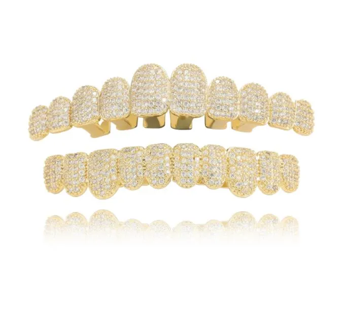 Grillz Dentalgrills Exklusive Anpassung Moissanite Zähne Iced Out Hop Sier Dekorative Zahnspangen Real Dia BG Zahn für_voghion.com