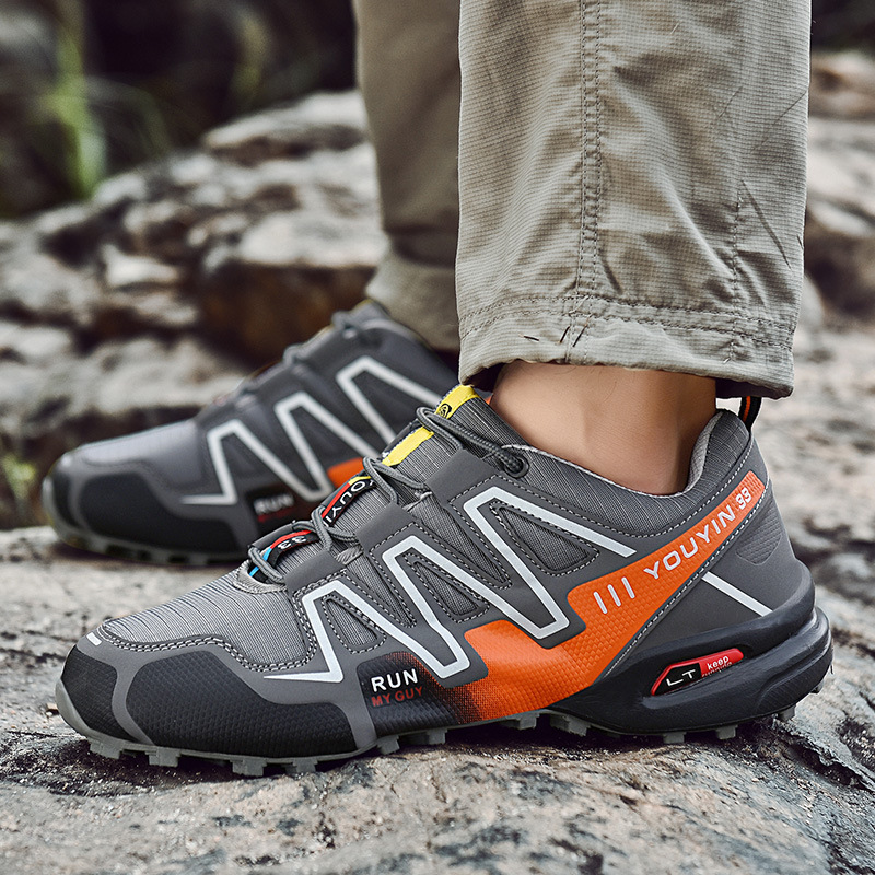 Randonnée en plein air transfrontalière chaussures de course de fond d'alpinisme pour hommes chaussures de tourisme basses Salomon chaussures de sport de cyclisme de grande taille antidérapantes_voghion.com