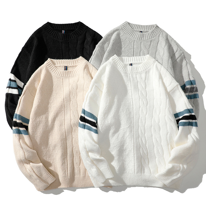 Sweater autumn and winter Instagram men's knitted Korean version couple's trendy brand casual sweater_voghion.com