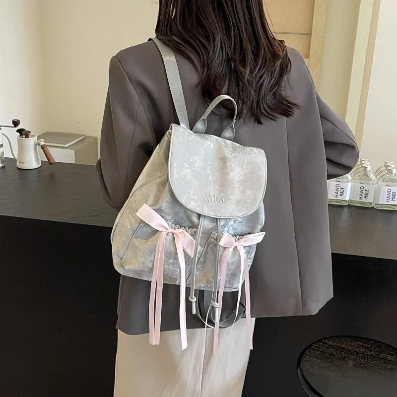 Leftside Damen Rucksack Aus Kunstleder, Kleiner Koreanischer Y2k Stil_voghion.com