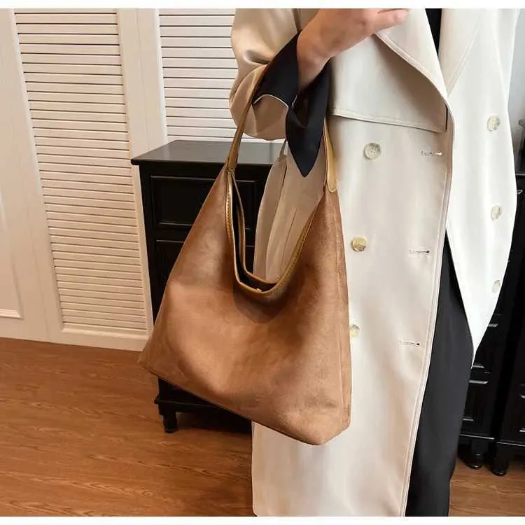 Sac à bandoulière polyvalent en daim pour femme, style rétro, tendance, Y241118_voghion.com