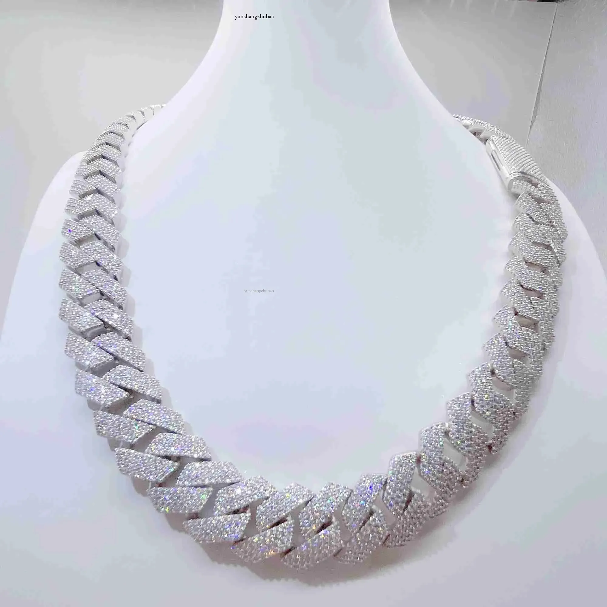 moissanite Halsband Designer Smycken Cuban K Chain Iced Out Pass Dia Tester Sterg Sier Halsband Vvs Moissanite Chains_voghion.com