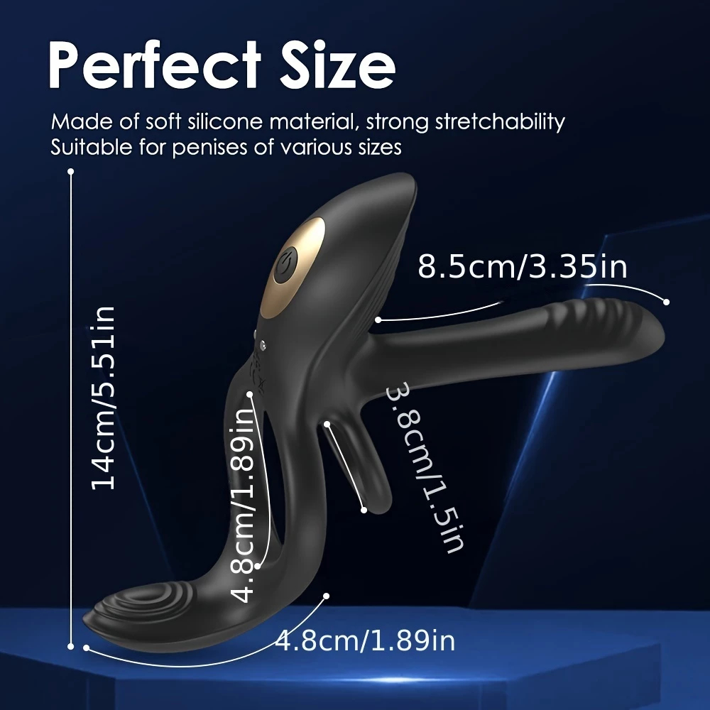 Vibratore ad anello con 3 motori e telecomando, giocattoli per adulti, stimolatore sessuale maschile e femminile C_voghion.com