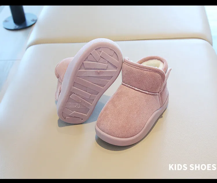 Baby Girls Boys Snow Children Winter Kids Outdoor Plush Cotton-padded Cutefeet Soft-Soled Non-slip Infant Toddler Boots_desvips.com