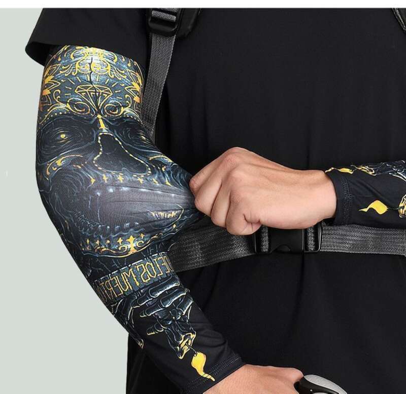 Ice Silk Men, Sleeve Gloves With Tattoos, Sun Protection Arm Covers, Large Size, UV Protection, Summer Ice Sleeves For_voghion.com