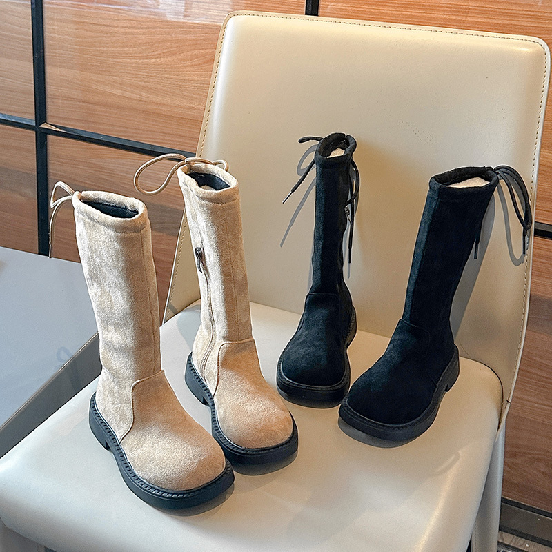 Kids‘ shoes Girls high boots autumn and winter new style boots children’s Martin boots girls knee high single boots princess knight boots