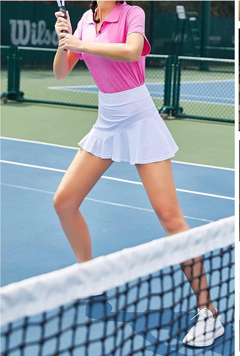 Hot selling summer new mesh fitness training print solid yoga skirt _voghion.com