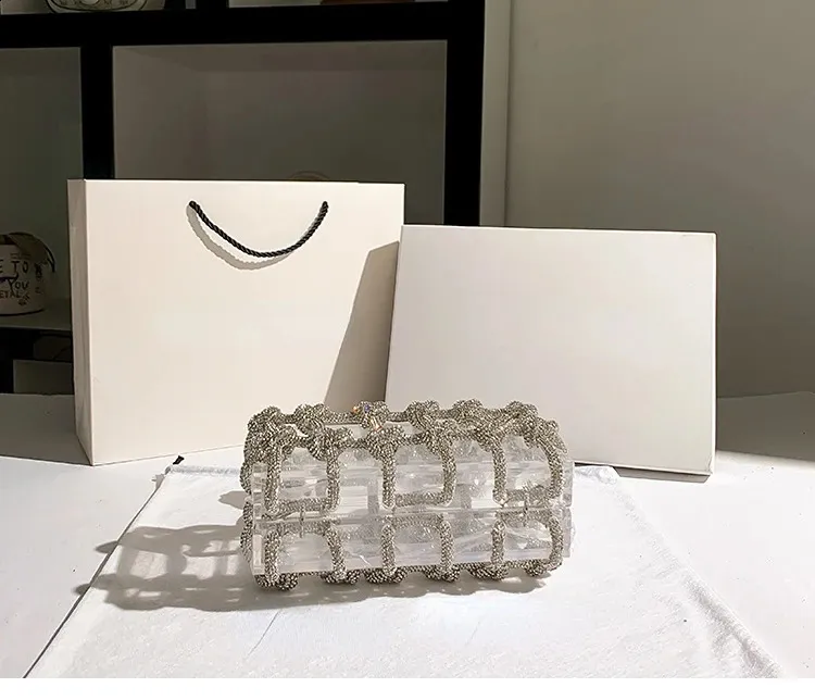 20 Colors Dia Clear Acrylic Box Evening Clutch Bags Women Woven Knotted Rope Rhie Purse And Handbags 240725_voghion.com