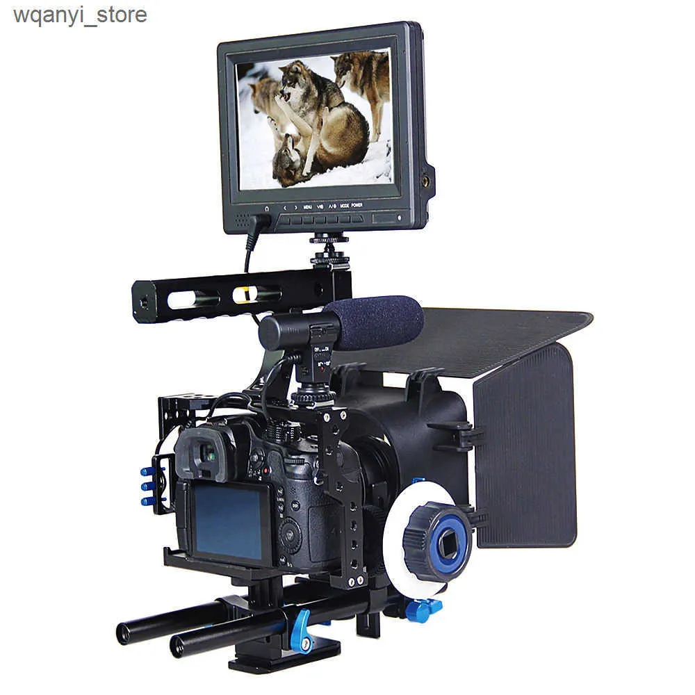 Stabilisatoren A7 Videostabilisator Kamerakäfeg Grëff Dsrl Buerrigg Fir GH4 A6300 A6500 A7S A7R A7Rii A7Sii Filmkäfeg_voghion.com