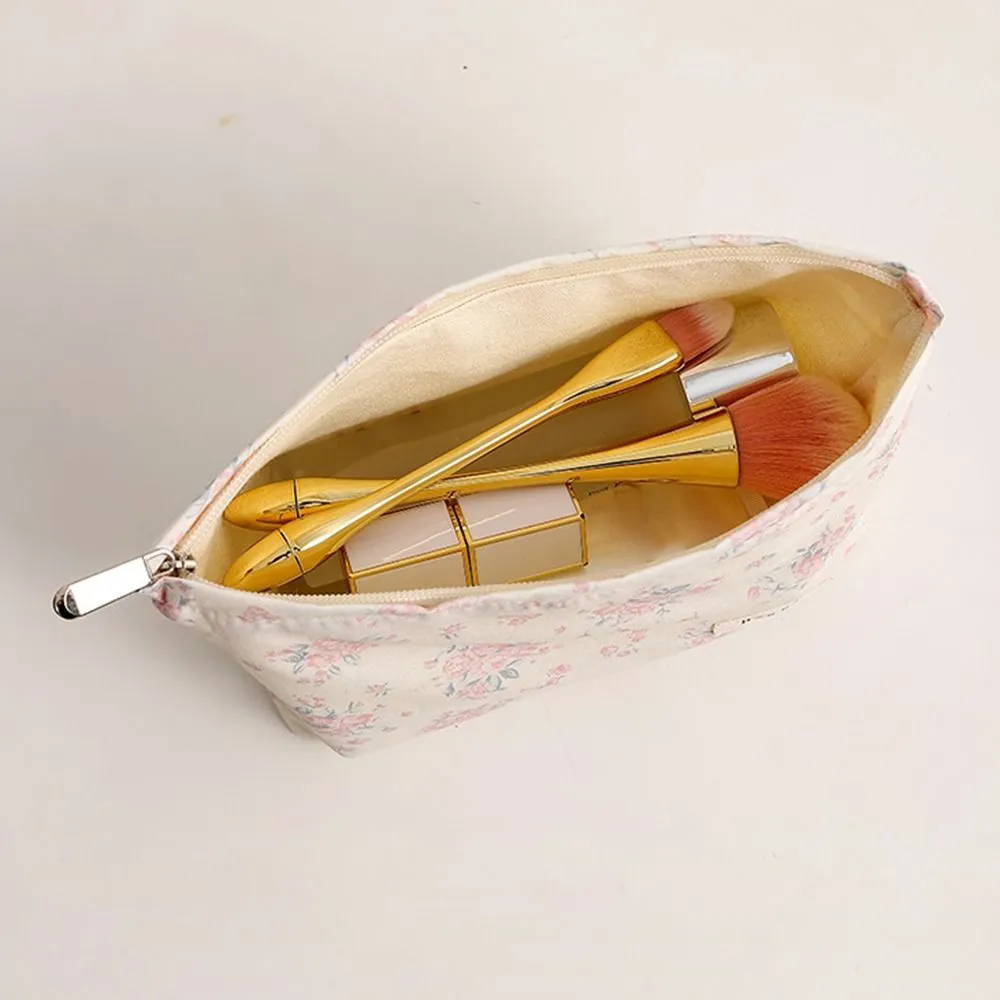 Trousse de rangement multifonction à imprimé floral, grande capacité, idéale pour le maquillage ou les voyages_voghion.com