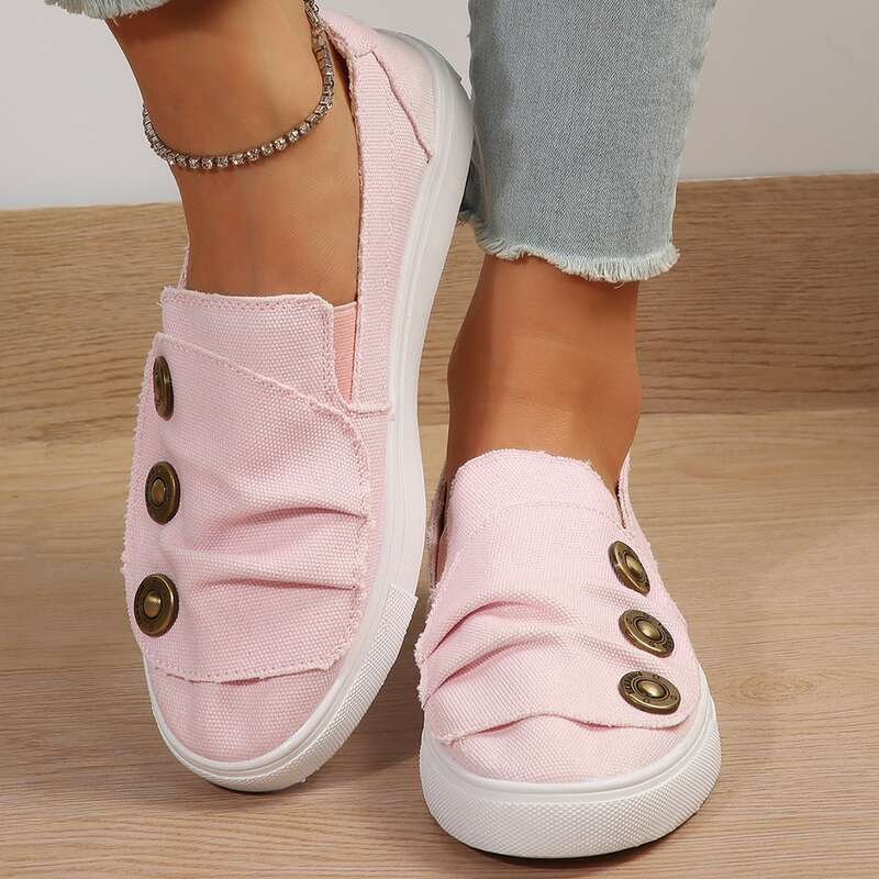SHLIANG Spring Autumn New Women Canvas Shoes Fashion Vulcanized Casual Shoes Breathable Walking Flat Shoes Sneaker For Women Y0316_voghion.com
