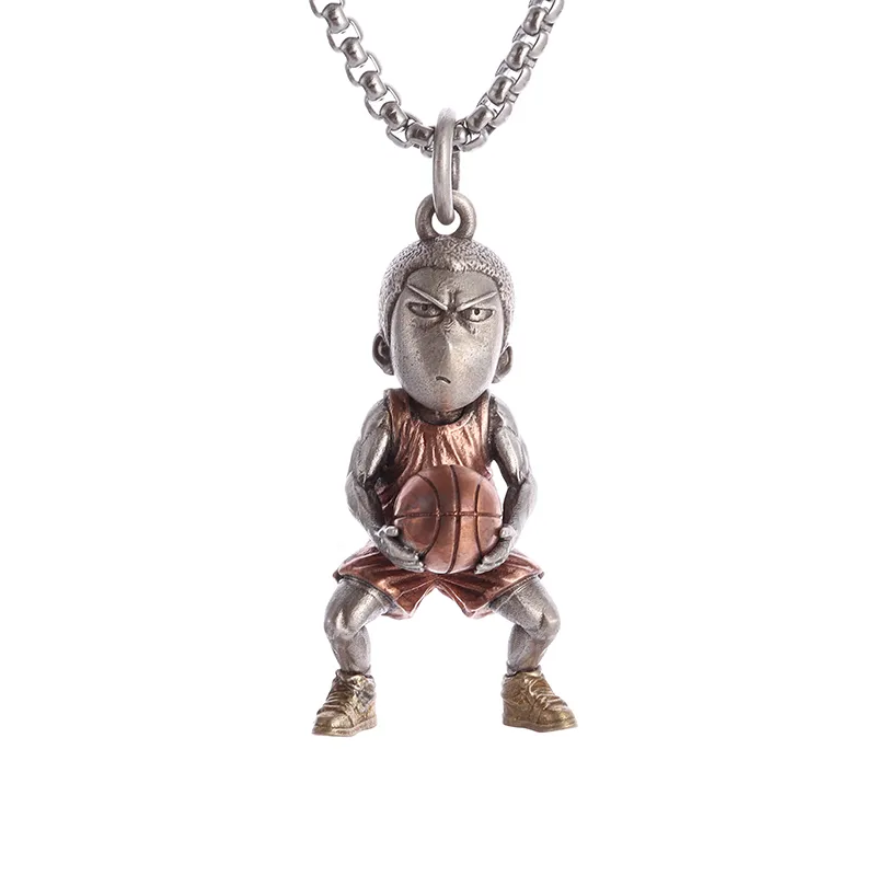 Anhänger Halsketten Blut Mode Q Version Basketball Animation Cartoon Halskette Männer Jungen Zubehör Geschenk Großhandel_voghion.com