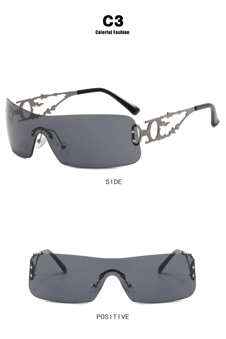 Sunglasses Designer Frameless One Piece Women 2023 Brand Punk Sun Glasses Ladies Y2K Wrap Around Eyewear Goggles_voghion.com