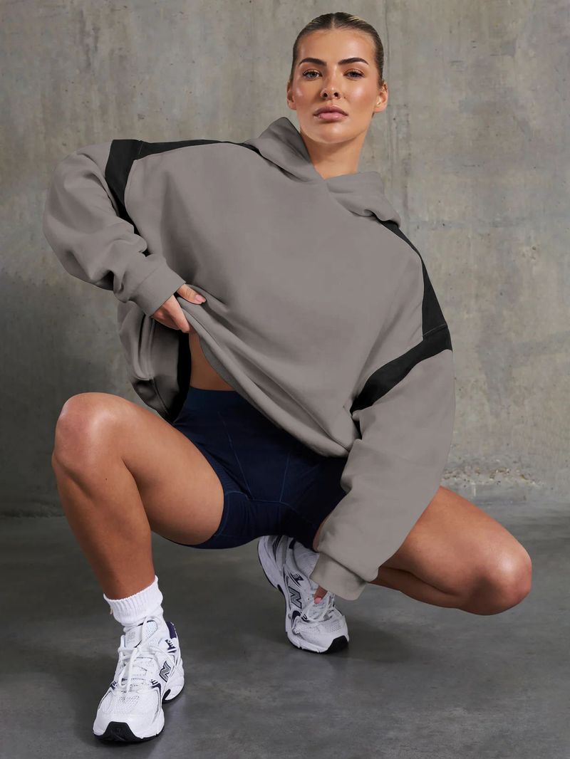 Women's Clothing contrast color drop shoulder high-end_voghion.com