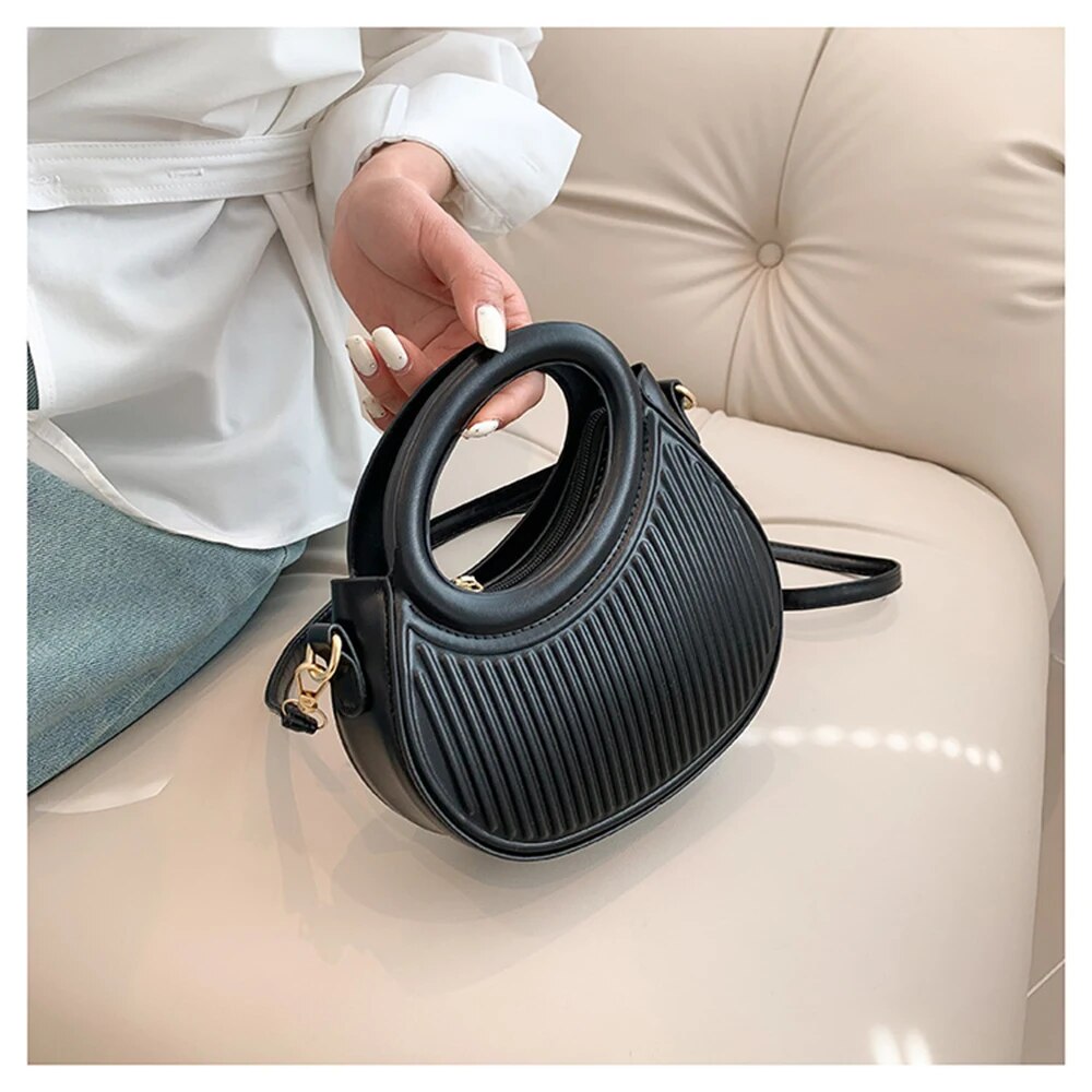 Borse a tracolla color caramella Y2k Style Borse da donna in pelle Borsa con cerniera_voghion.com