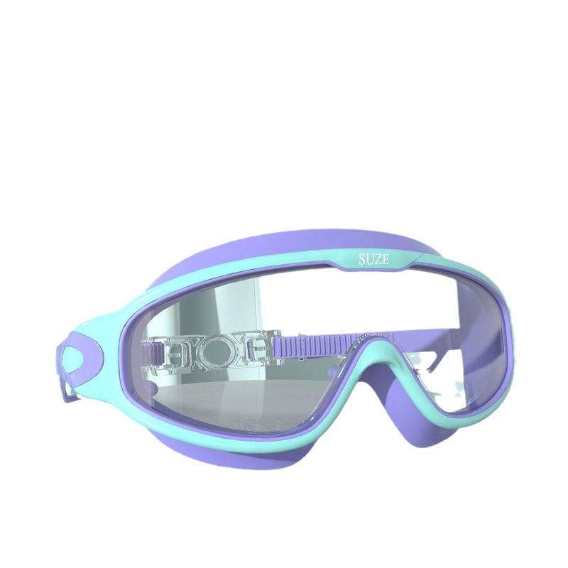 One-piece earplugs adult large frame high-definition waterproond anti-fog swimming glasses for men and women mya goggles_voghion.com