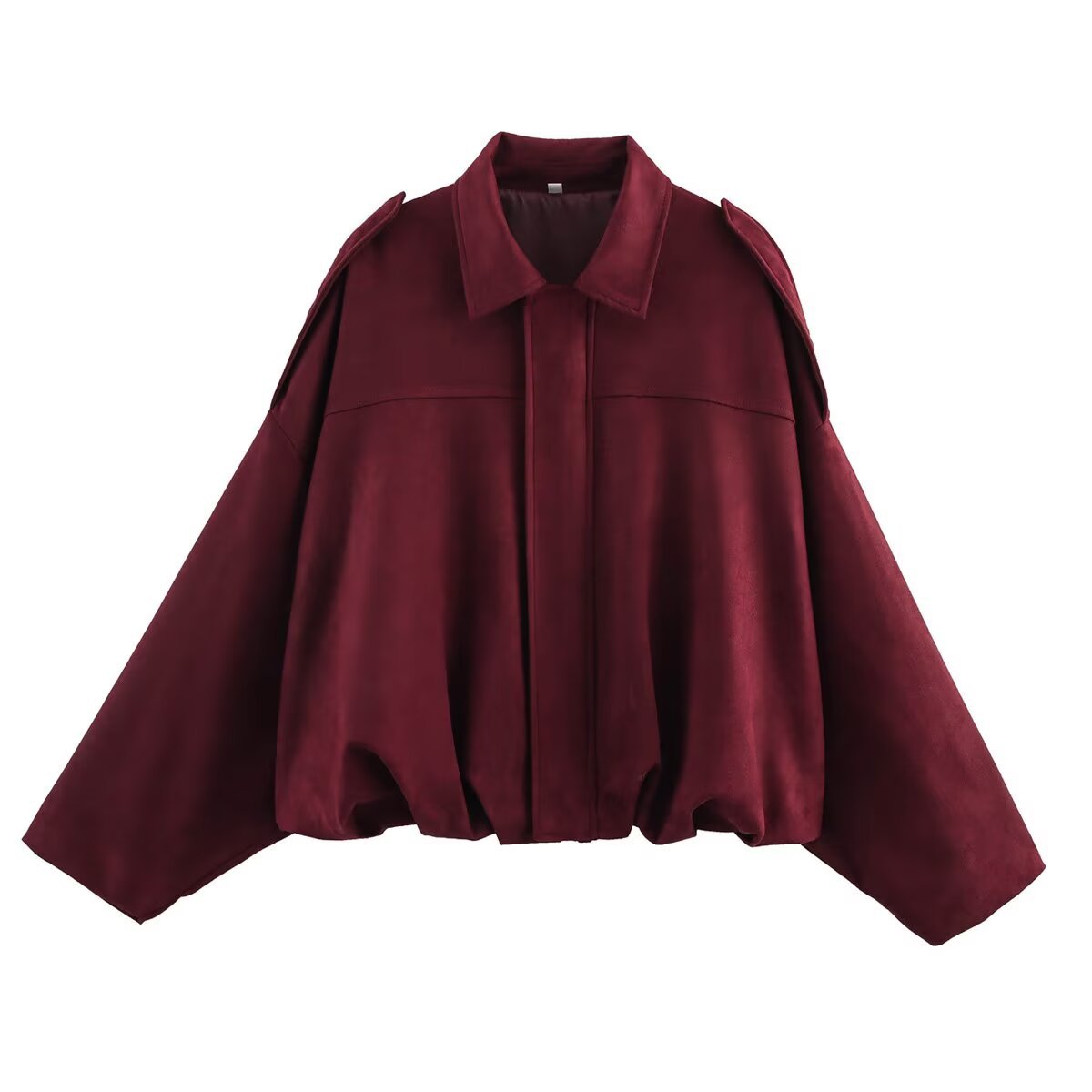 Women's Nine-Color Suede Textured Turn-Down Collar Bomber Jacket