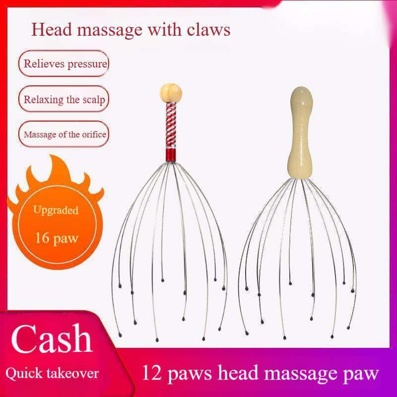 Octopus Head Fënnef Ball Scratching Kopfhaut Special verbessert Versioun Soul Massage Claw Massager_voghion.com