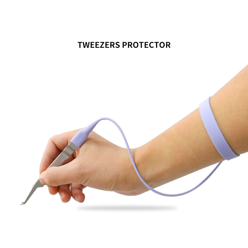 Silicone Eyelash Extension Tweezers Protecter Lash Tweezer Applicator Long Service Life Stretched Free Tweezer Tool_voghion.com