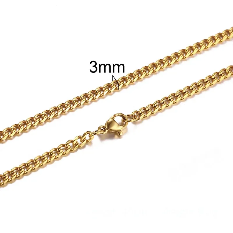 GIROCOLLO CUBANO DA 3 A 7 MM COLLANA IN ORO GIALLO 14K PER GIOIELLI DA UOMO_voghion.com