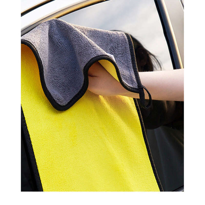 Superficie a doppio spessore per auto, pile di corallo assorbente, asciugatura rapida, pulizia, asciugamano per autolavaggio_voghion.com
