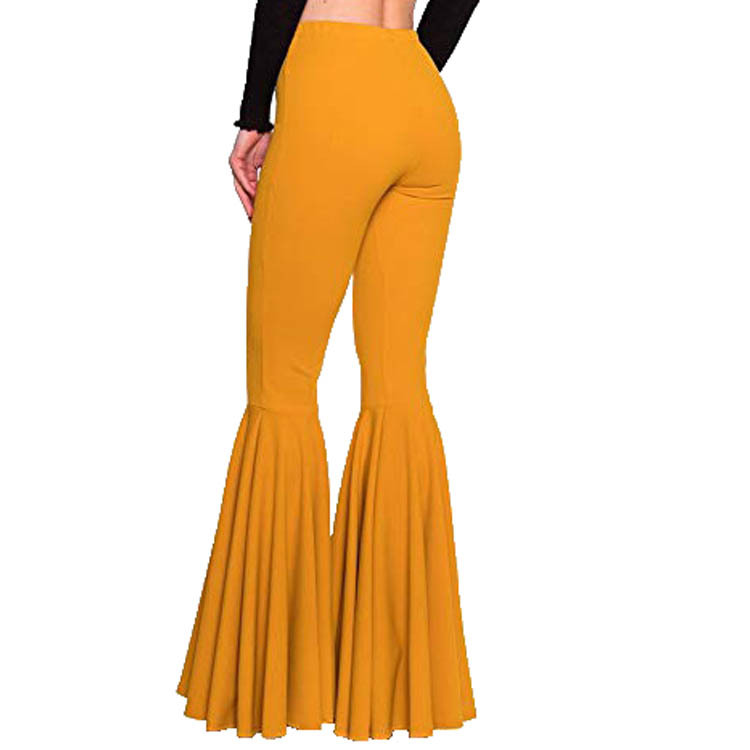 Kadın Deniz Kızı Büyük Yüksek Bel Slim Fit Elastik Günlük Pantolon_voghion.com