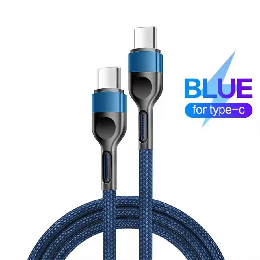 Câbles USB-C, charge rapide, type C, données, 60 W, 20 W, câble tressé pour accessoires de téléphone portable_voghion.com