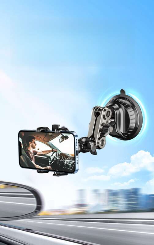 Suport de telefon pentru fotografie montat în mașină, Unghi de vizualizare auto, Ventuză DJI Gopro, Cameră video cu mișcare, Dispozitiv Pan Tilt_voghion.com