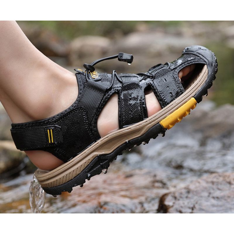 Cross-border plus-size men 2024 summer outdoor non-slip sandals men's new trend leisure beach shoes_voghion.com