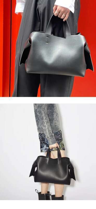 Niche Bow Handbag New Simple Fashion Leather Casual Commuting Single Bag Women's Bags_voghion.com