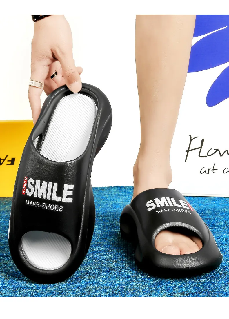 Coppia estiva spessa suola piedi passo fresco EVA uomo e donna sport pantofole alla moda_voghion.com