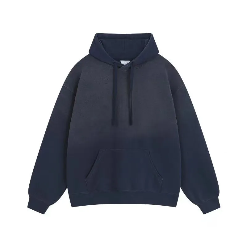 Felpa con cappuccio vintage autunno e inverno, stile High Street, stile americano, con lettere sfrangiate, tinte e appese, 1996_voghion.com