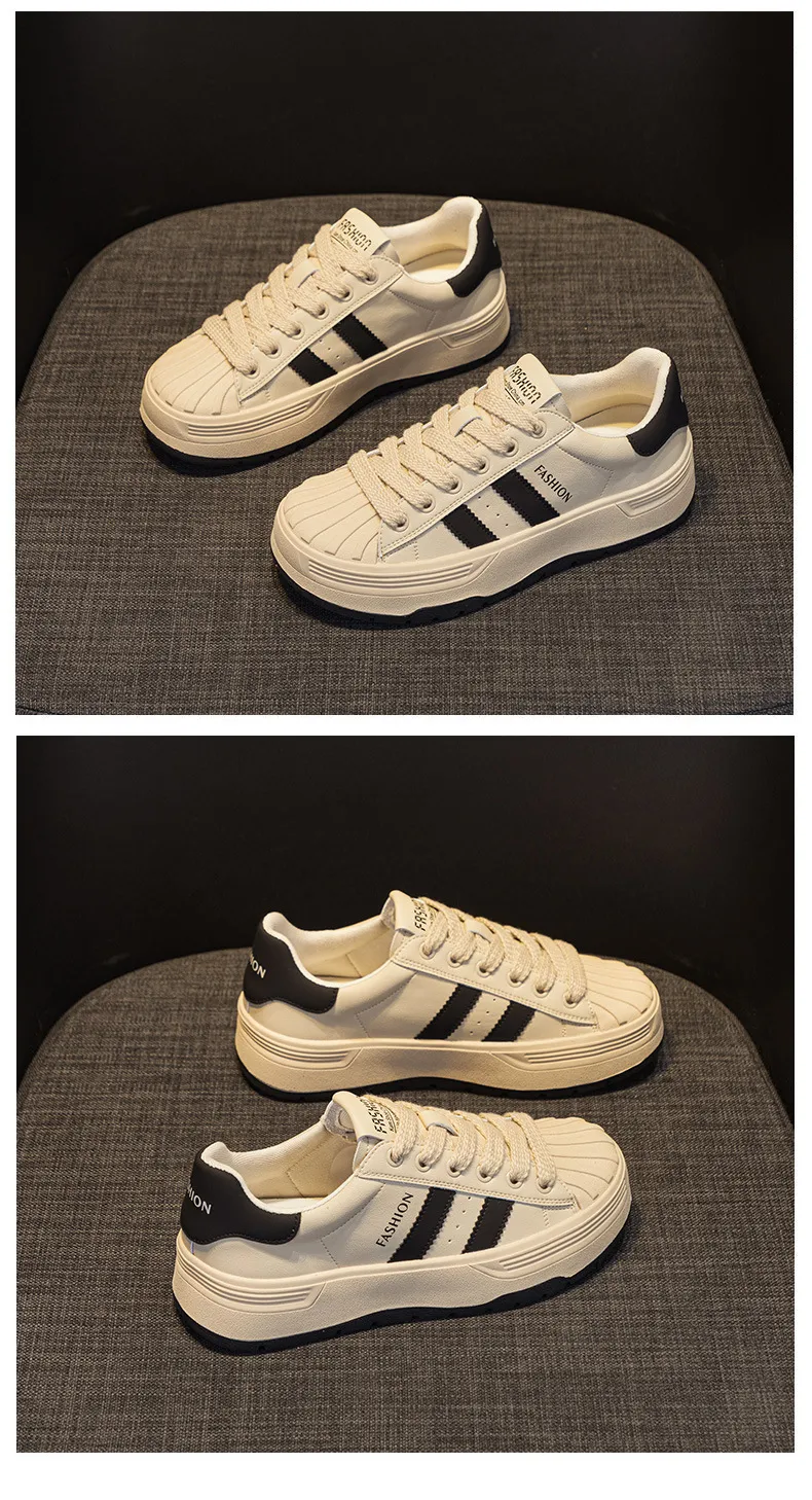 Dames sneakers van echt leer comfortabel en ademend wit_voghion.com