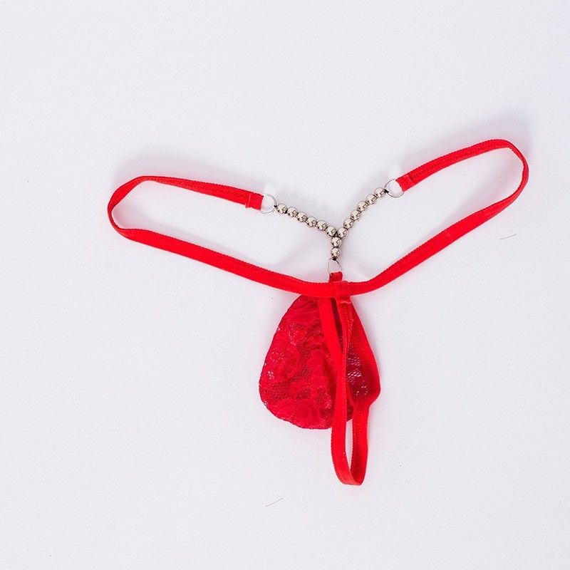 Men's Clothing underwear, men's thong low waist hollow lace see through pouch sexy underwear_voghion.com