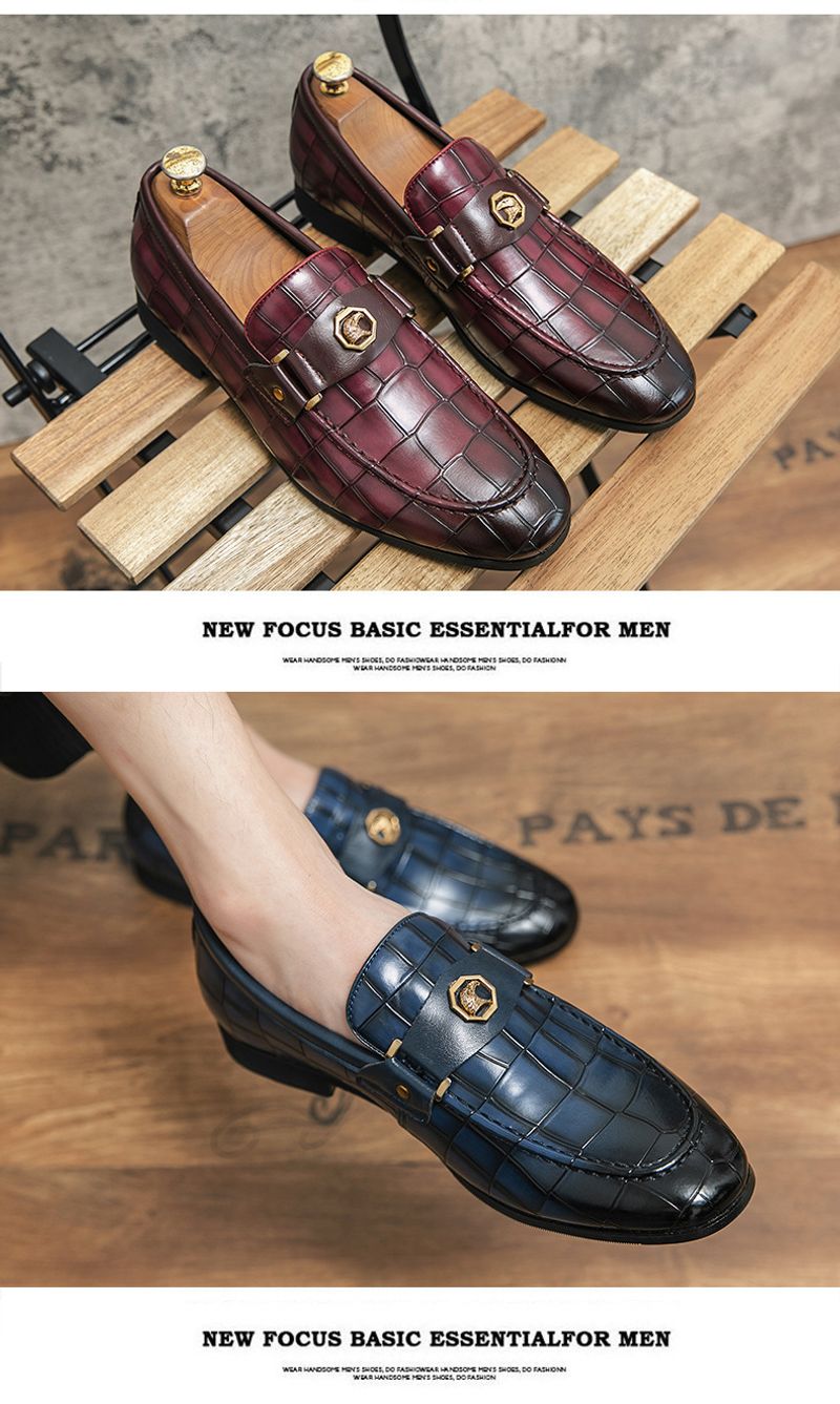 Men’s Shoes large size business men's loafers formal breathable lazy office professional leather shoes_voghion.com