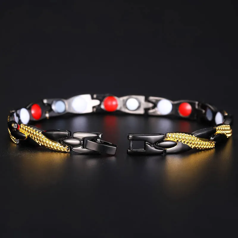 k, Ketting Trendy 4 Kleuren Gewichtsverlies Energie Magneten Sieraden Afslankarmbanden Gedraaide Magnetische Therapie_voghion.com