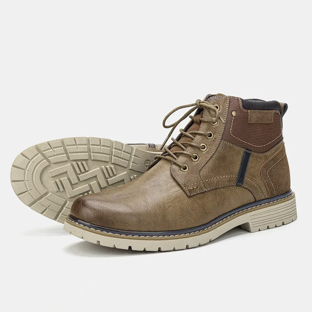 Men's Shoes Warm Comfortable Non-Slip Leather Men Winter Boots 2024_voghion.com
