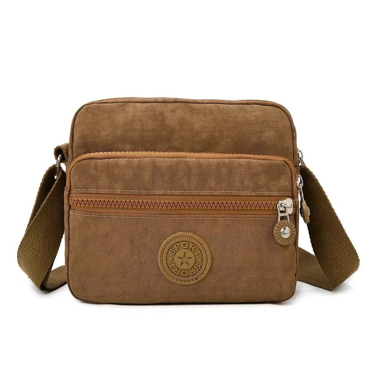 Borsa a tracolla retrò in nylon, elegante e resistente, organizer per telefono cellulare - versatile per viaggi, sport, abbigliamento casual C241021_voghion.com