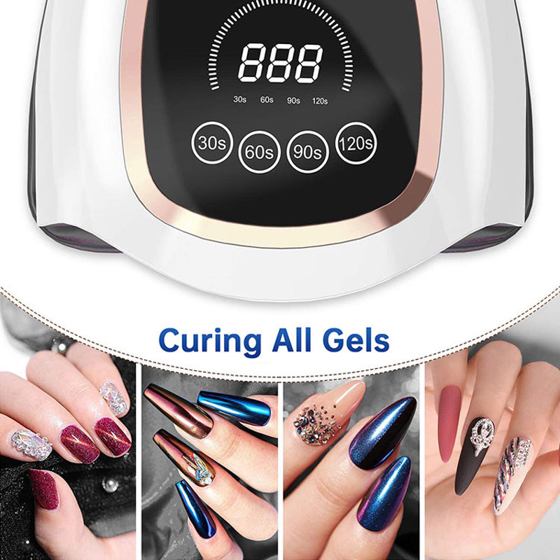 Lampada LED UV per unghie Lampada per manicure con funzione di memoria Display LCD Lampada per unghie LED professionale per strumenti da salone di nail art_voghion.com