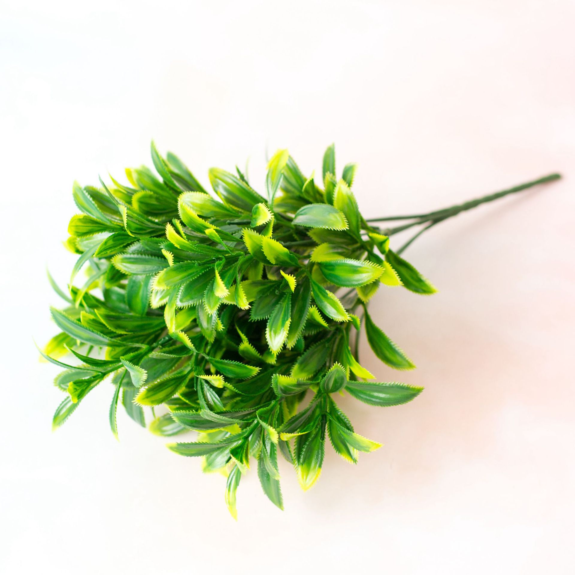 Plantes de simulation de matériau de mur végétal herbe d'eau à 7 branches avec plante de fougère à fleurs de dents_voghion.com