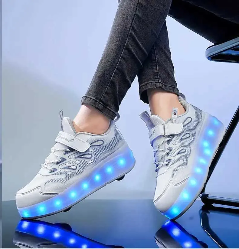 Moda Paten Ayakkabıları Çocuklar Çocuklar Günlük Spor Oyuncak Hediye Oyunlar Erkekler 4 Tekerlek Spor Ayakkabılar Kızlar Botlar Ultra Hafif_voghion.com