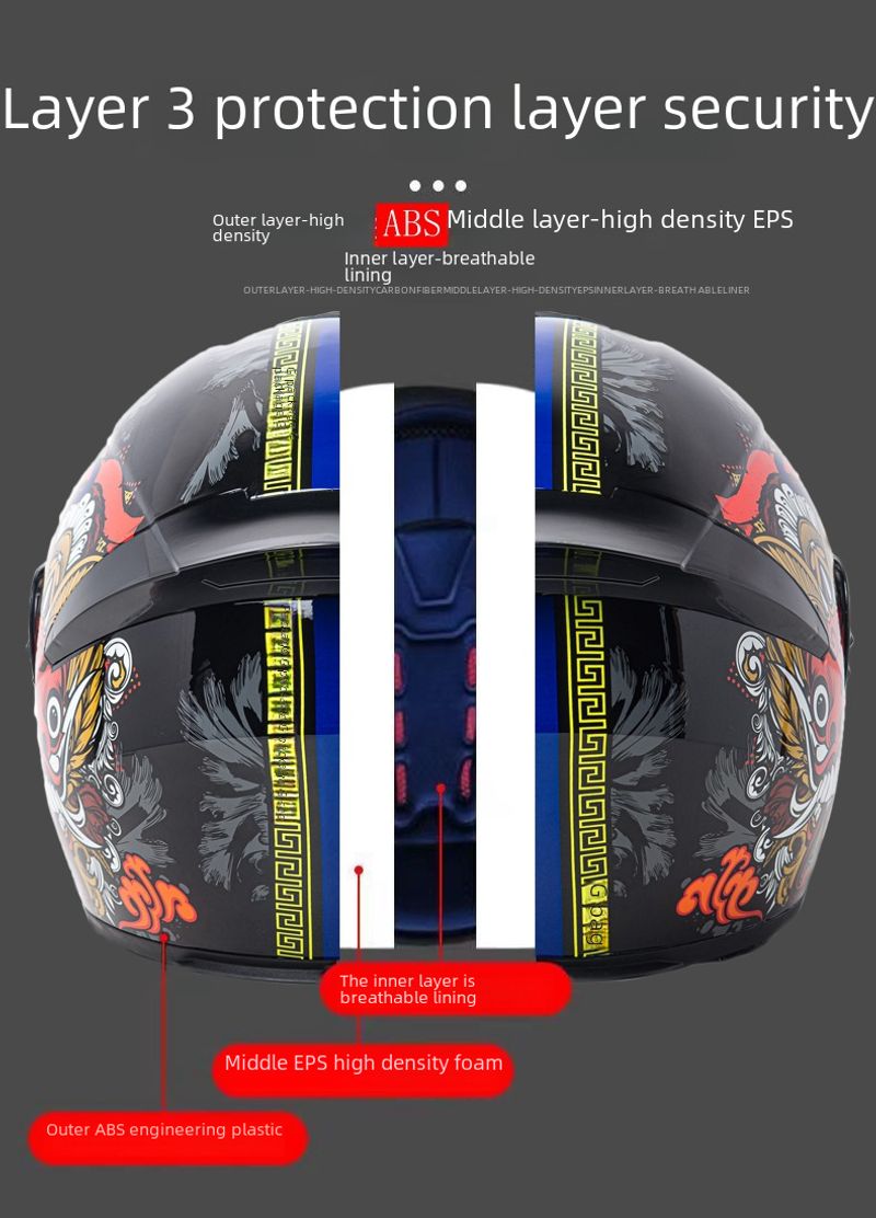Casco integrale universale per auto elettrica premium transfrontaliera da uomo e da donna, estivo, quattro stagioni_voghion.com