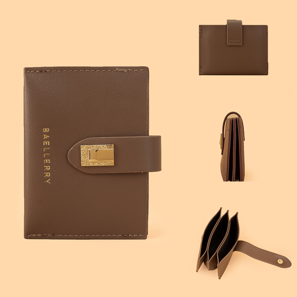 Baellerry new ladies card holder Korean style fashion buckle coin purse versatile light and compact wallet wholesale_voghion.com